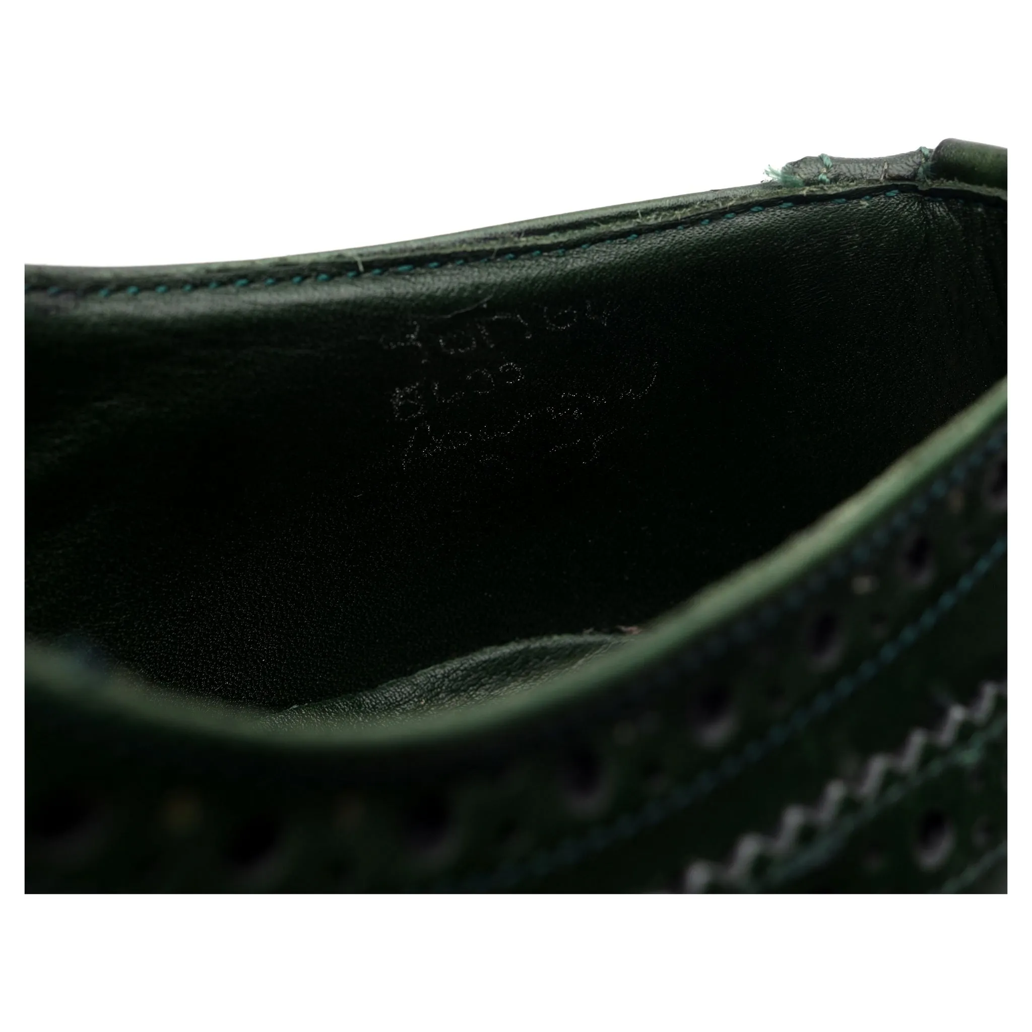 'Bourton' Green Leather Derby Brogues UK 7