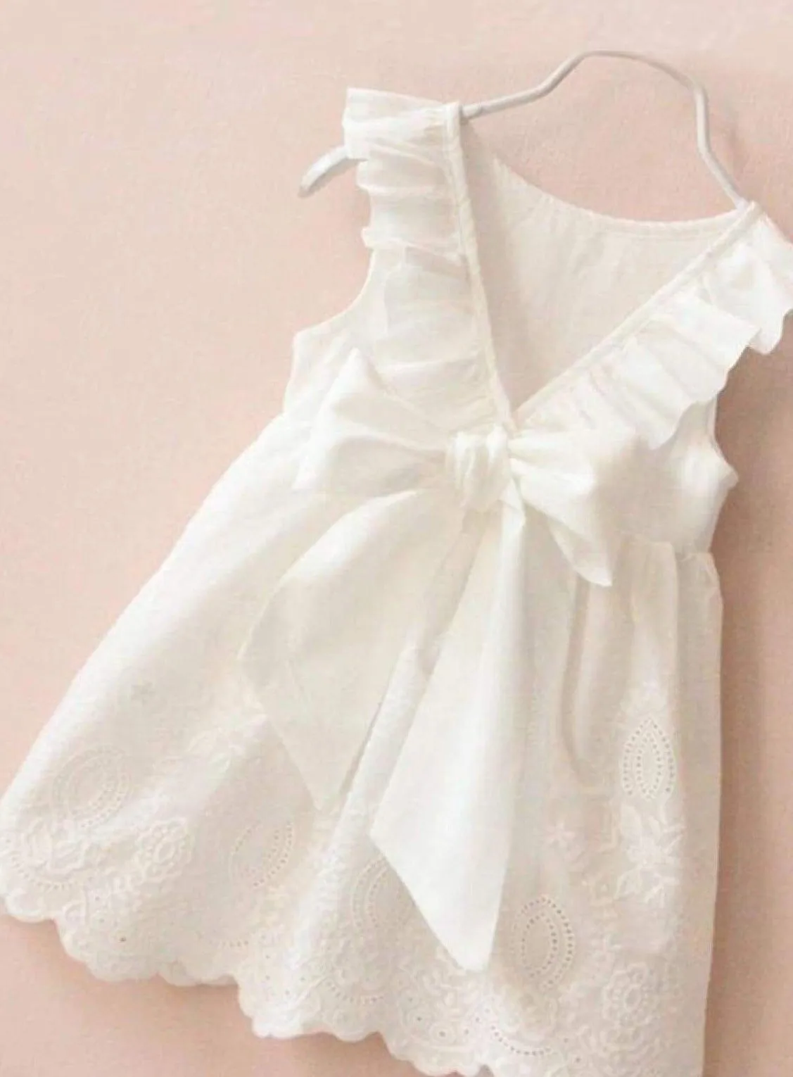 Breezy Baby Doll White Eyelet Ruffle Dress