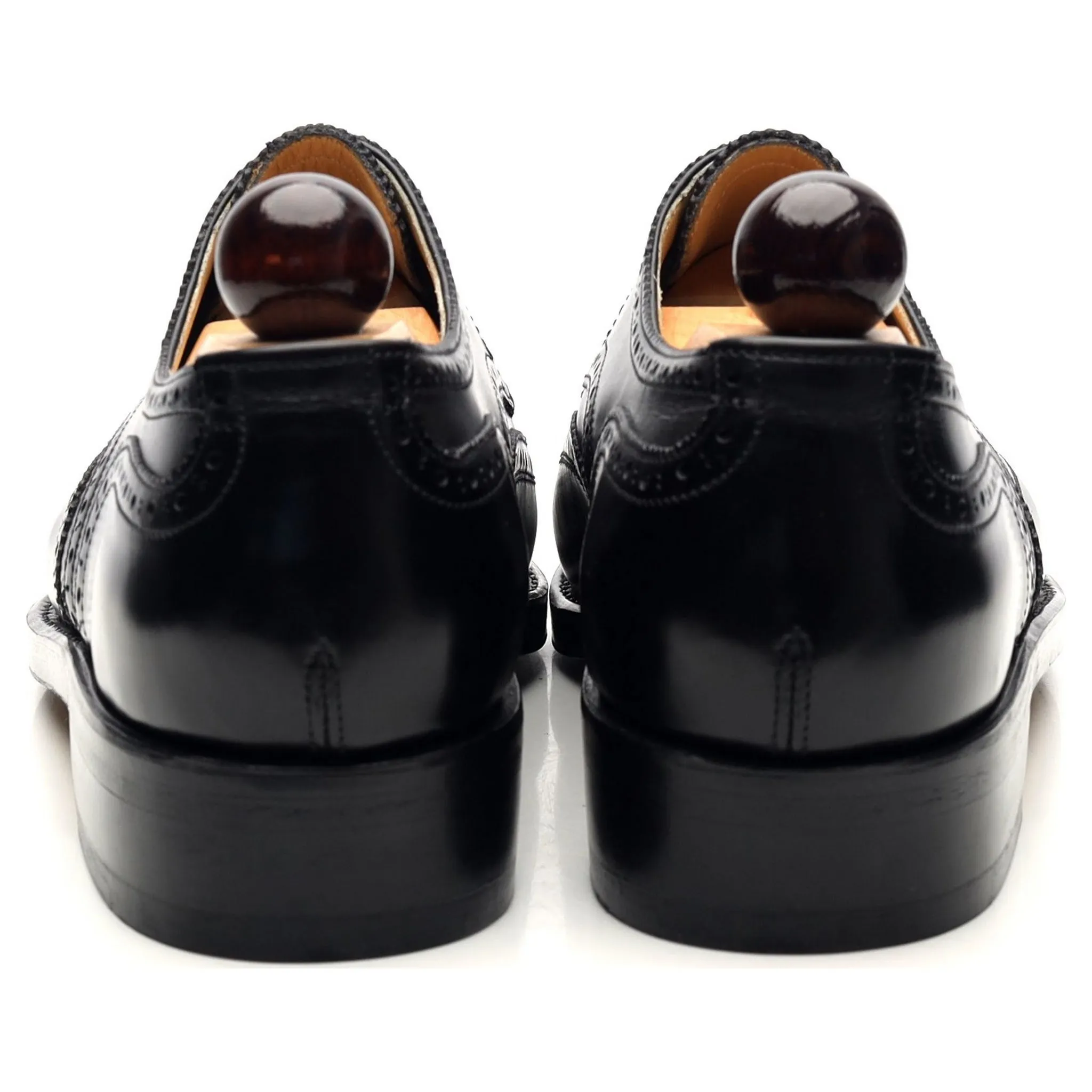 'Budapest' Black Leather Derby Brogues UK 7 EU 41