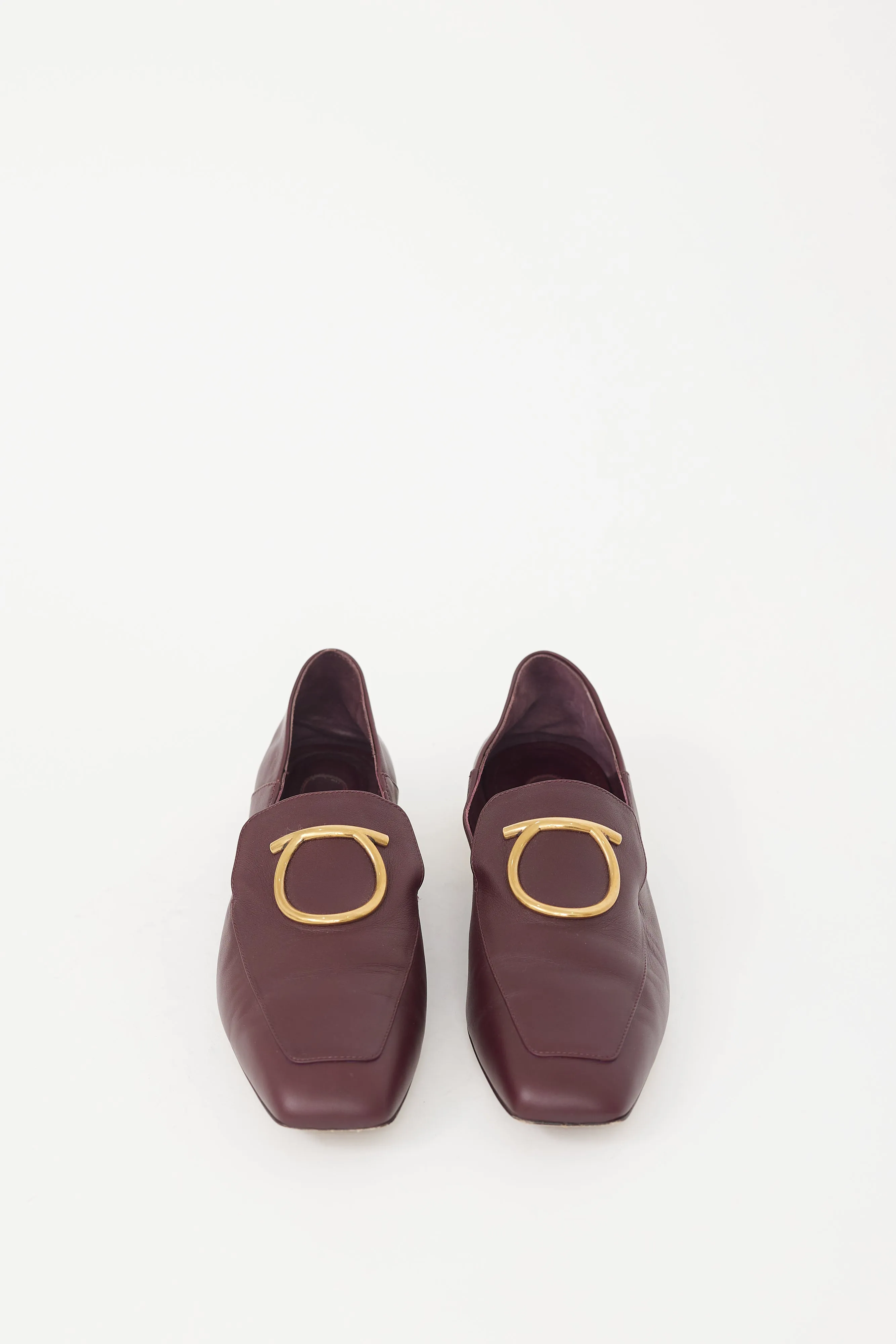 Burgundy Leather Logo Loafer