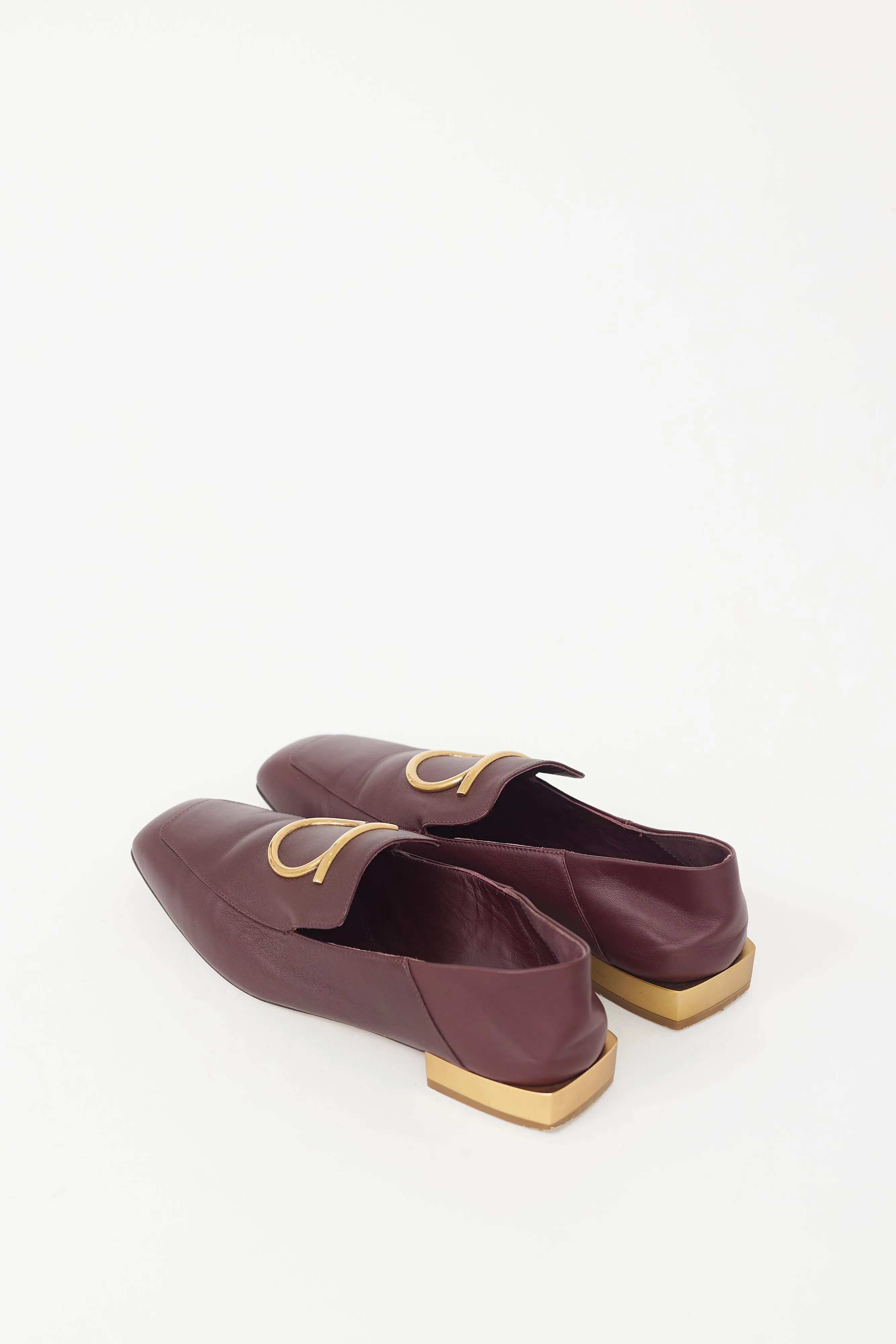 Burgundy Leather Logo Loafer