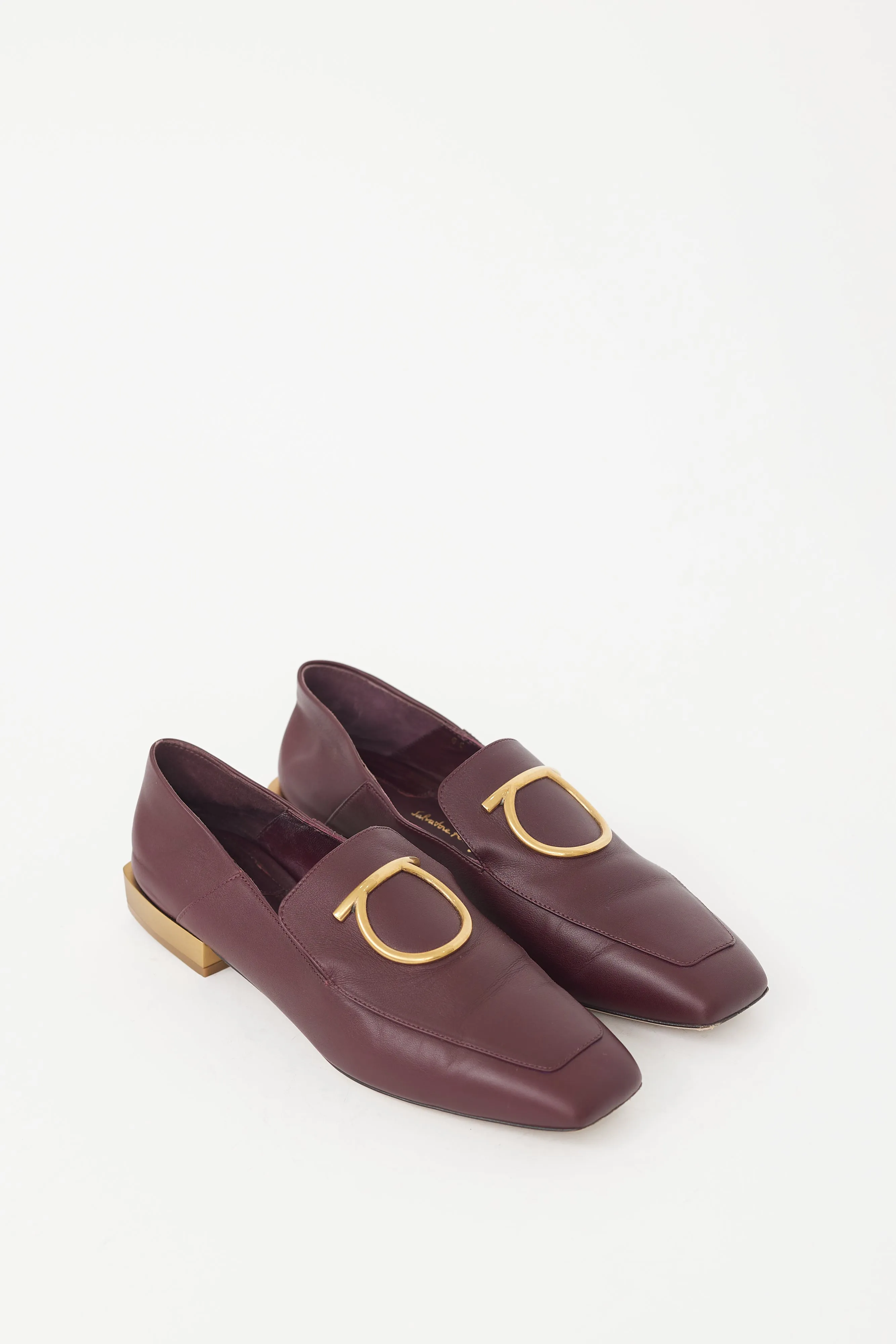 Burgundy Leather Logo Loafer