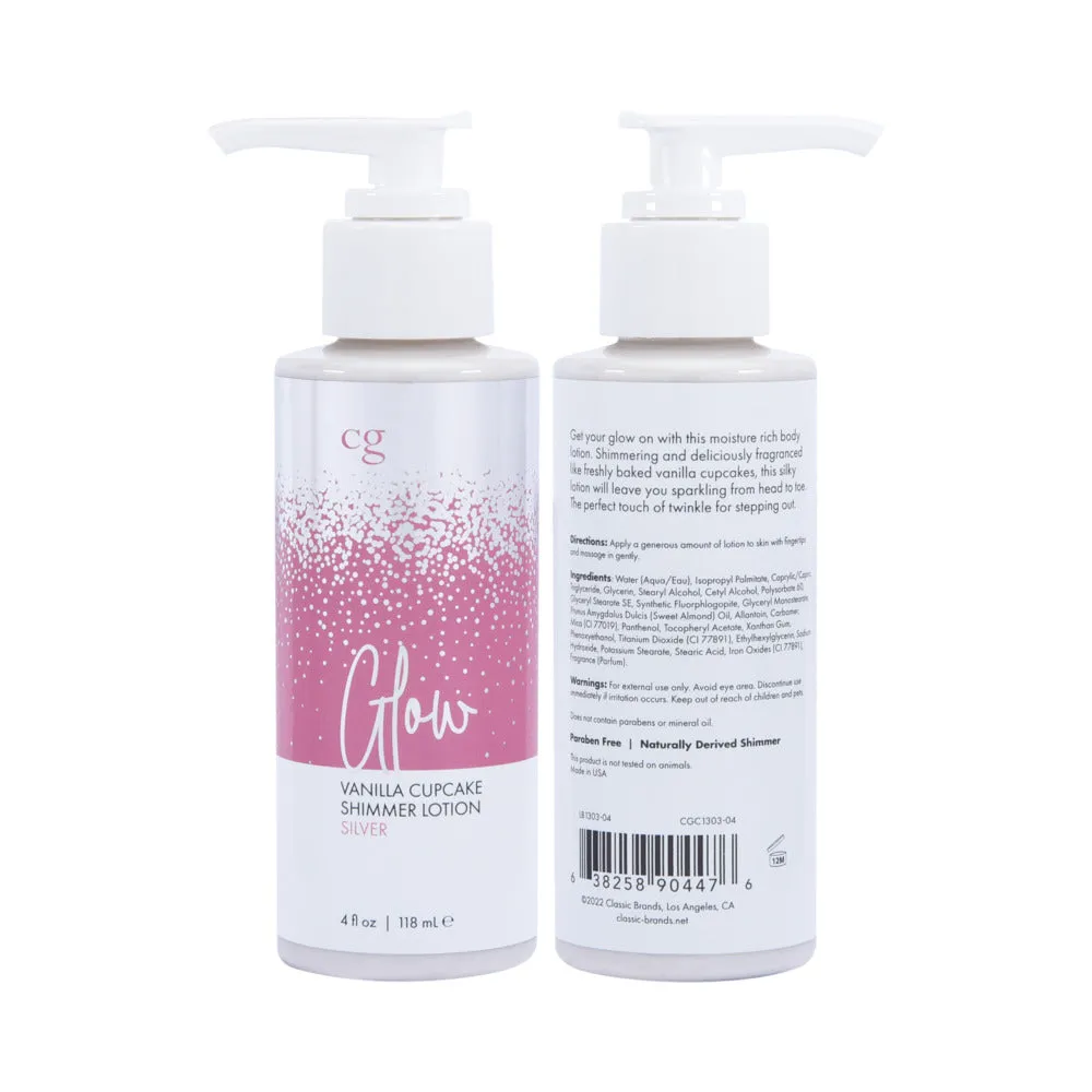 CG Glow Vanilla Cupcake Shimmer Lotion Silver 4 oz.