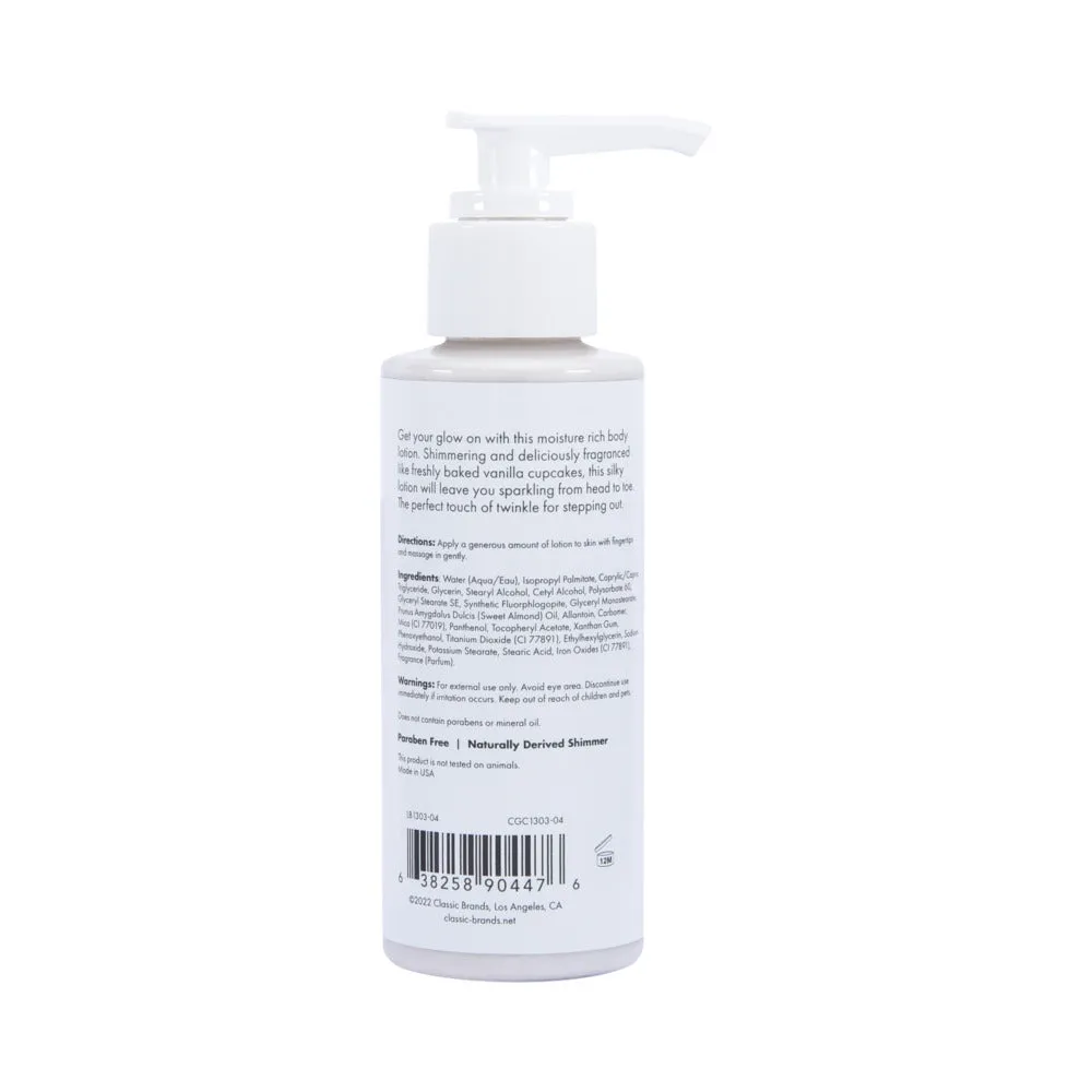 CG Glow Vanilla Cupcake Shimmer Lotion Silver 4 oz.