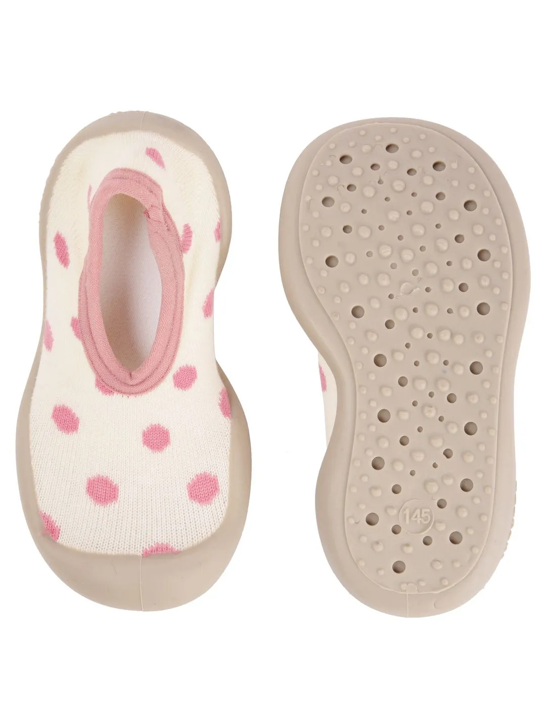 Charming Pink Polka Dot Shoe Socks for Girls