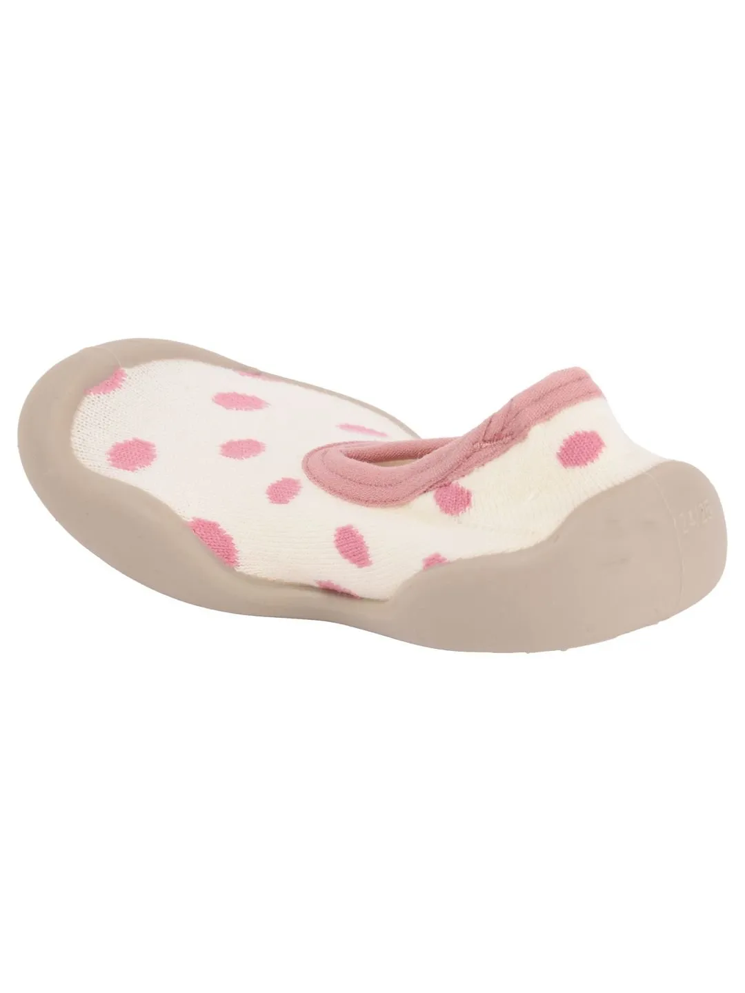 Charming Pink Polka Dot Shoe Socks for Girls