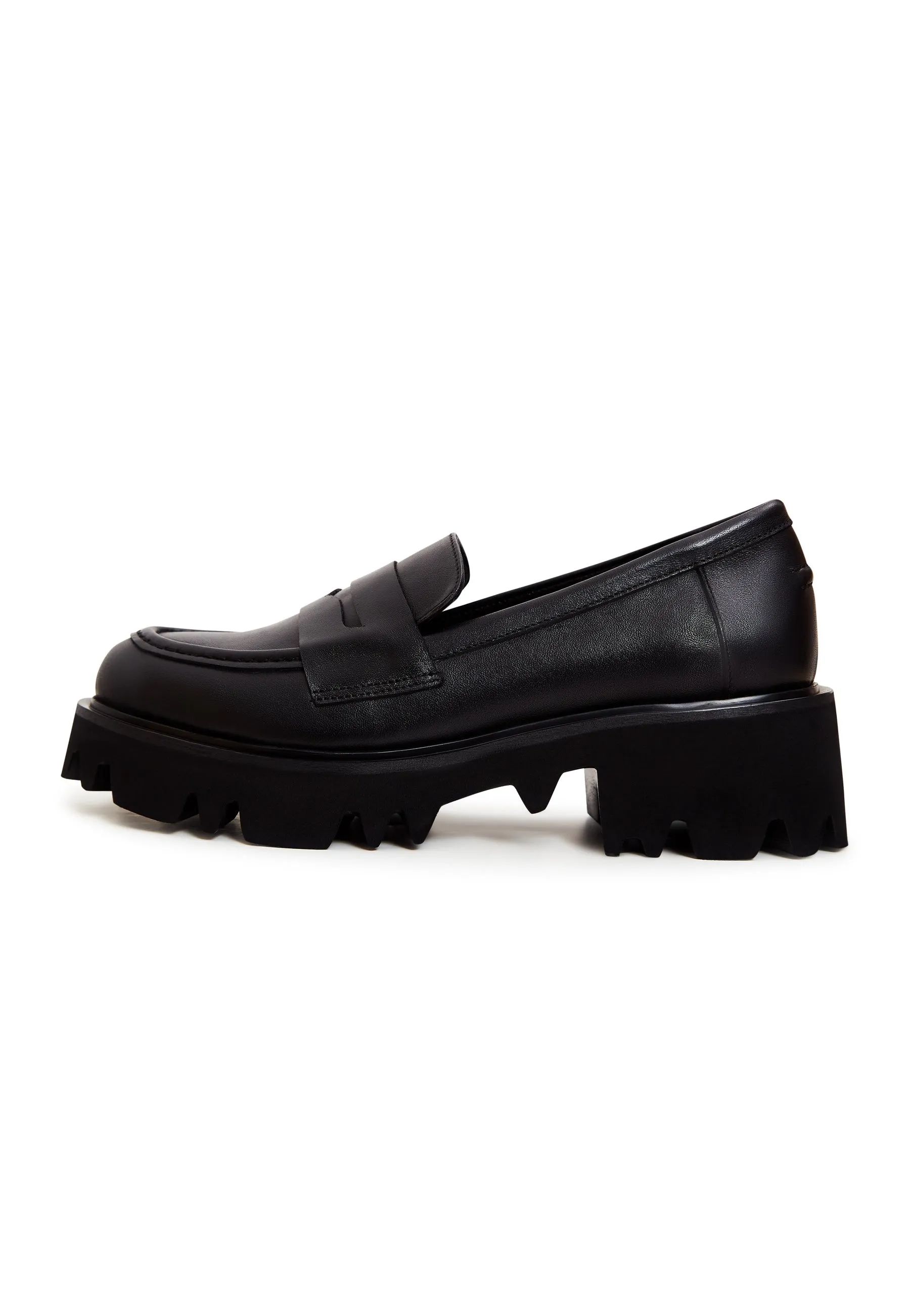 Chunky Platform Loafers - Black