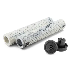 Cinema BMX Interlace Grips - White/Black Splash