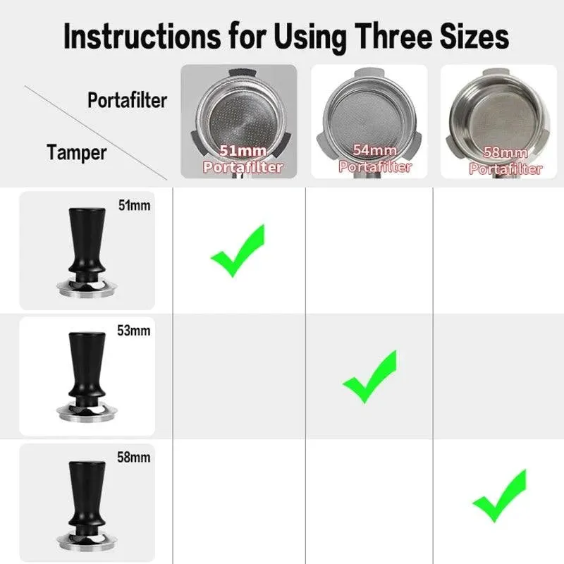 Coffee Tamper - Constant Pressure 51MM 53MM 58MM Calibrated