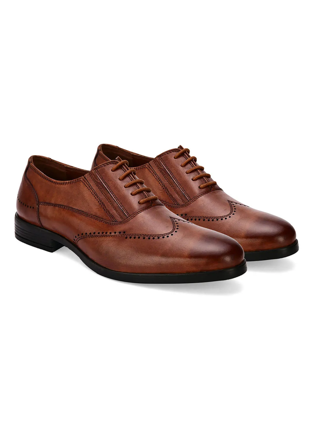 Cruz Tan Solid Brogues