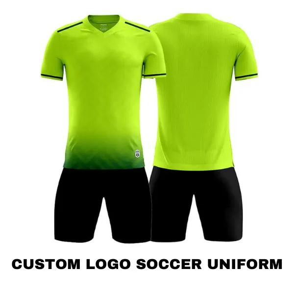 Custom Soccer Jersey Unisex Green Soccer Shirt Shorts Set