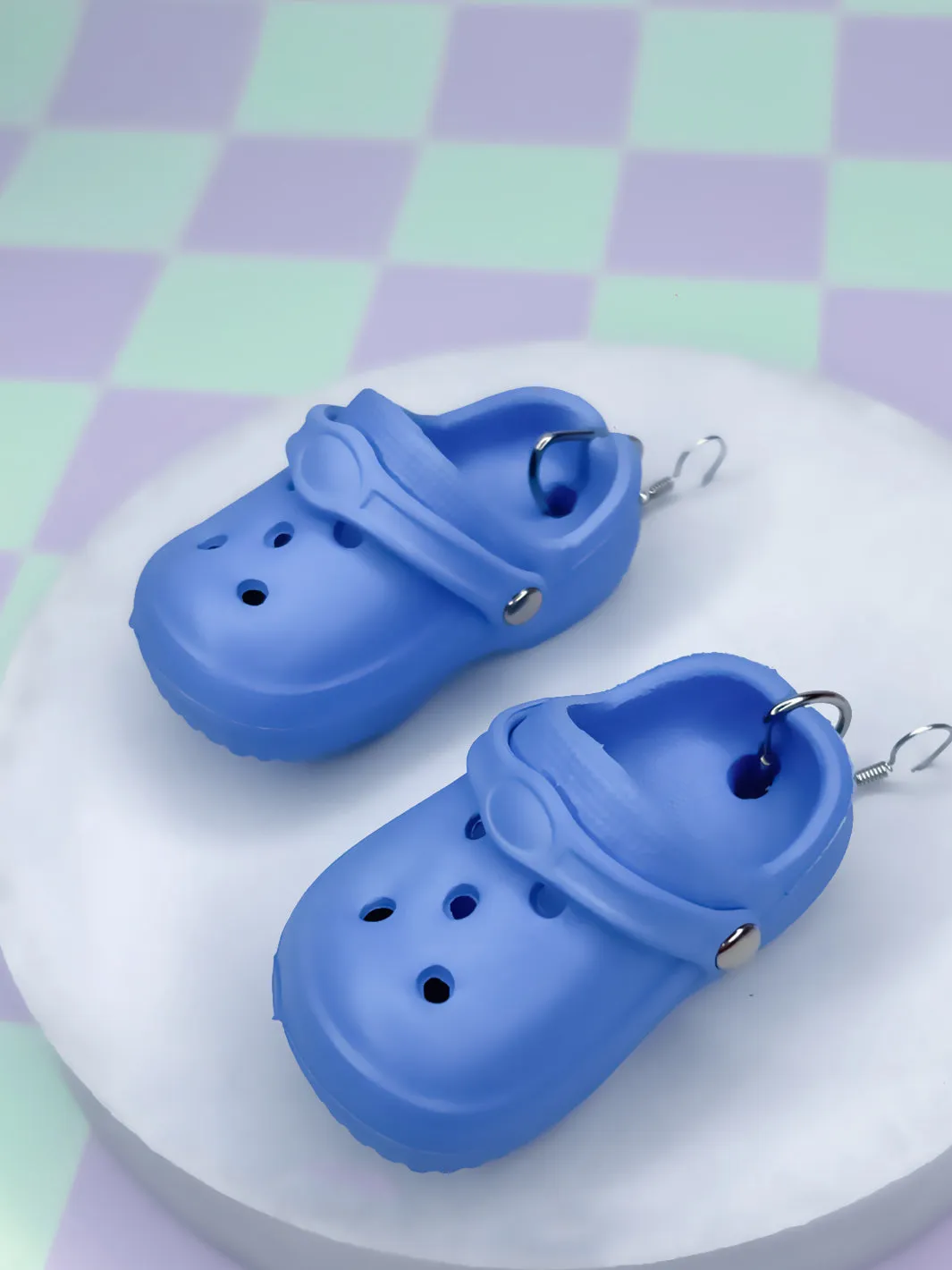 CUTE CLOG EARRINGS - BLUE