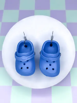 CUTE CLOG EARRINGS - BLUE