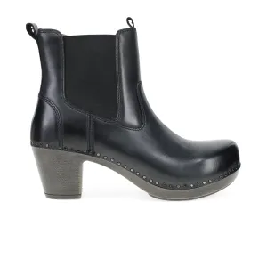 Dansko Shayna Heeled Boot (Women) - Black Burnished Calf