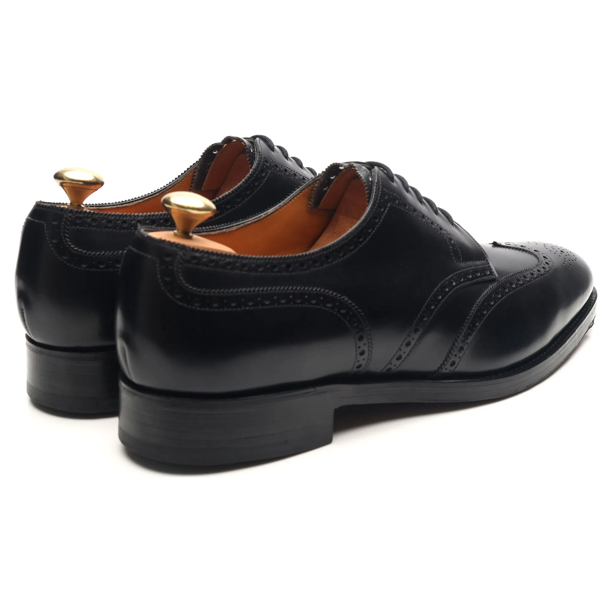 'Darby' Black Leather Derby Brogues UK 10.5 E