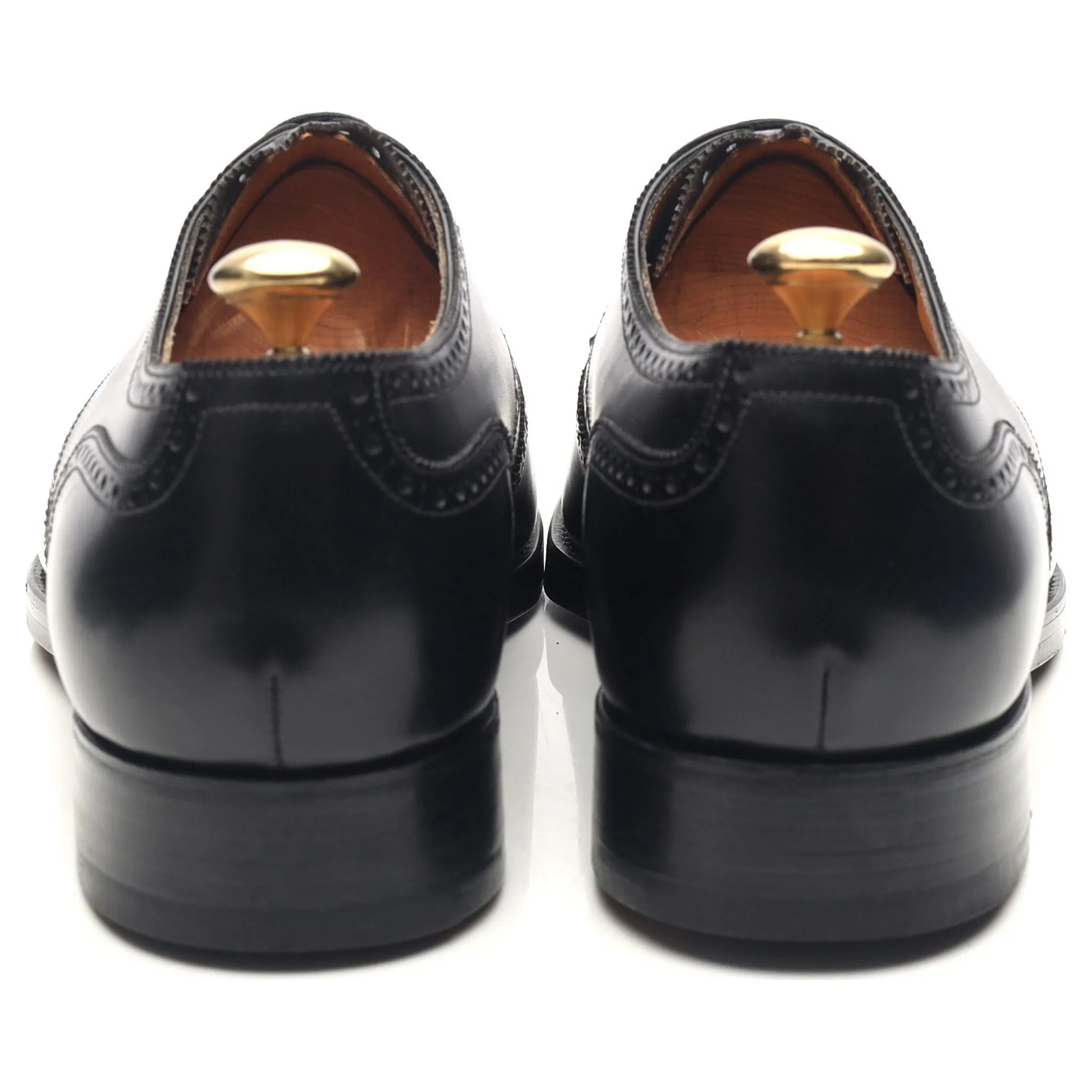 'Darby' Black Leather Derby Brogues UK 10.5 E