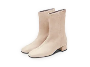 Debbie High Boots in Beige Nubuck