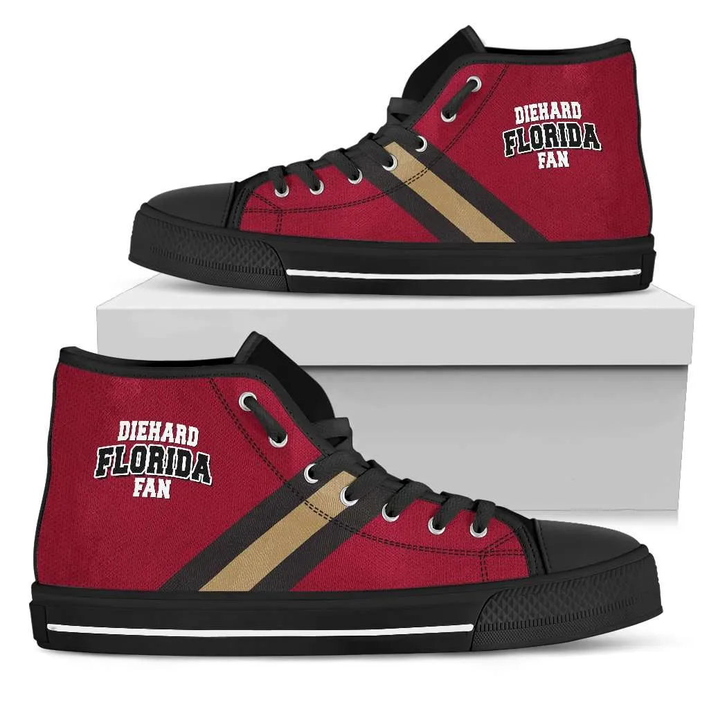 Diehard Florida Fan Canvas High Top Shoes, Garnet