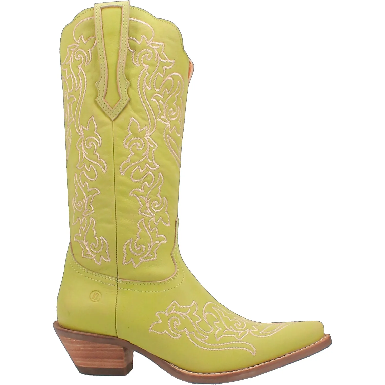 Dingo Womens Flirty N Fun Green Leather Cowboy Boots