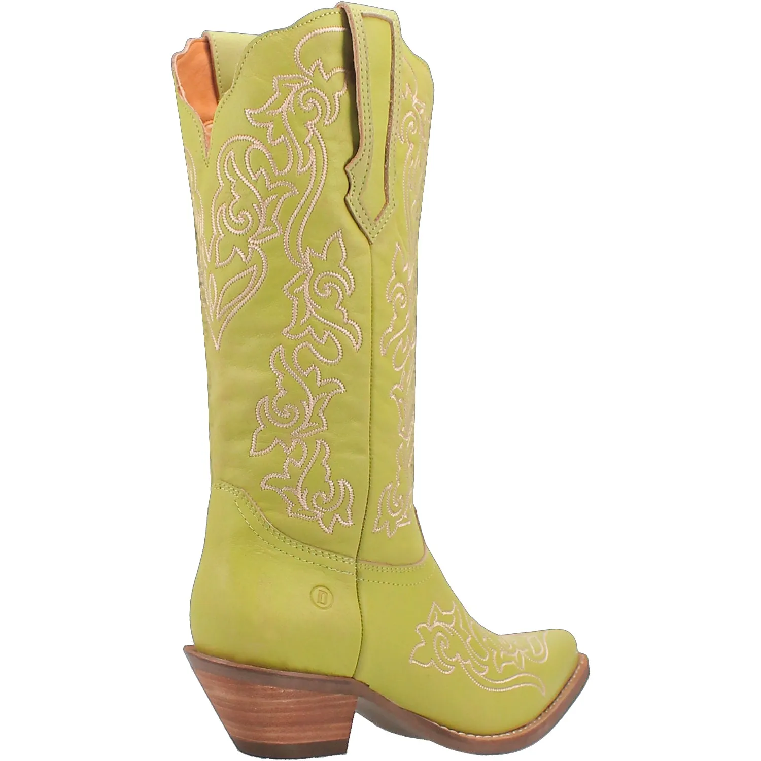 Dingo Womens Flirty N Fun Green Leather Cowboy Boots