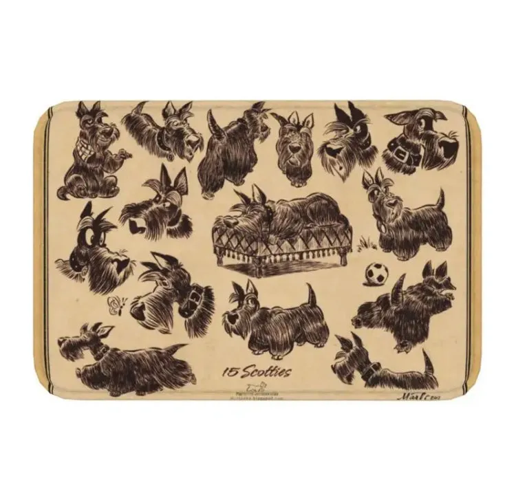 Door Mats many gorgeous designs “Scottish Terrier” “Scottie” themed” Floor Mats Salon Home Office Kennels Grooming Base Mats Non Slip