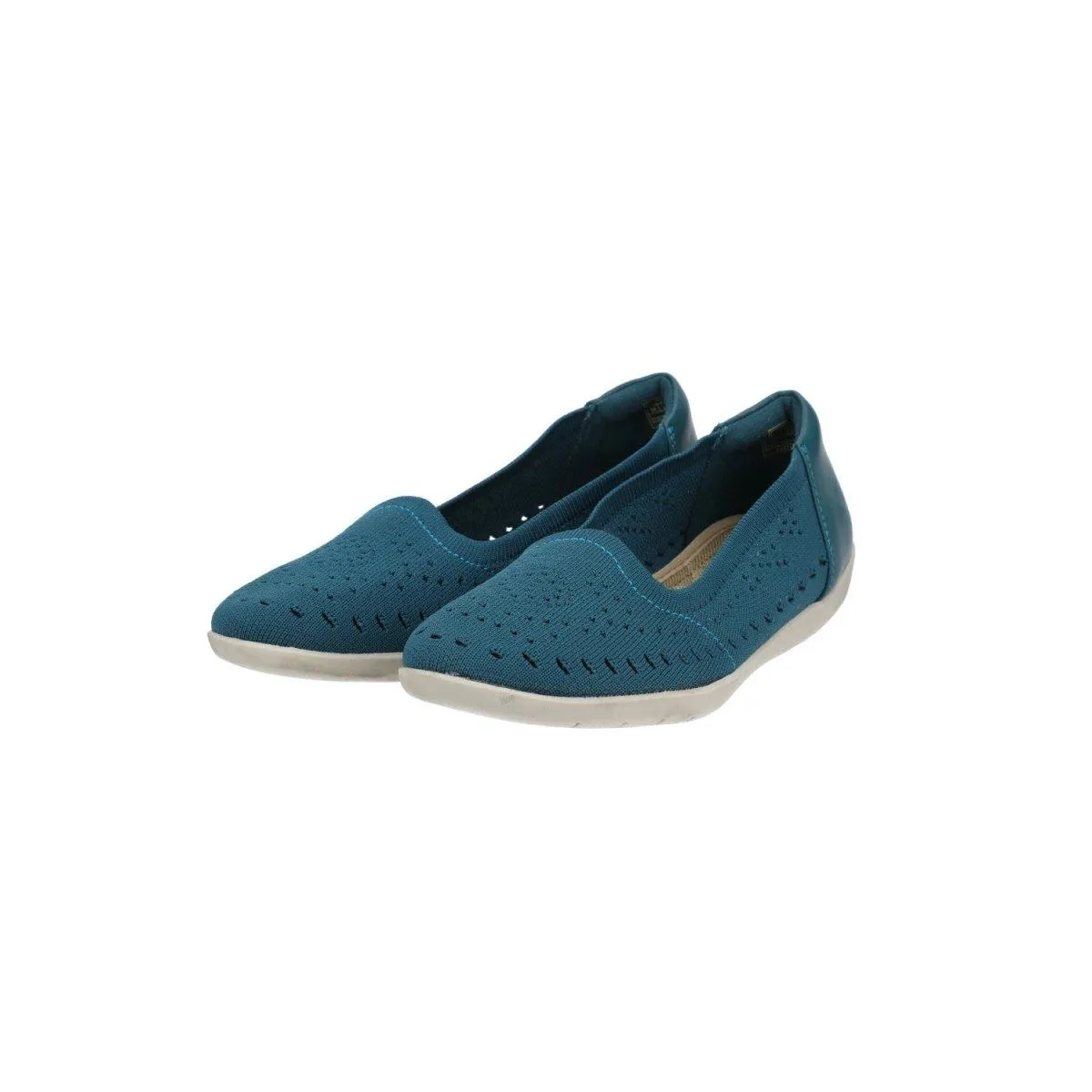 Earth Origins Faye Loafers Knit Fabric Blue Colour For Women