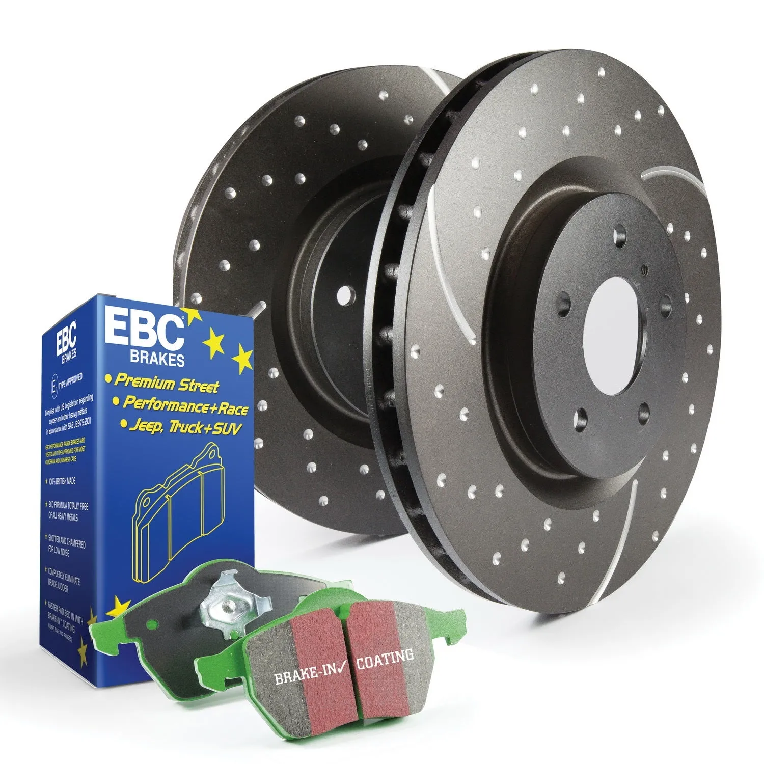 EBC Brakes S10KF1134 S10 Kits Greenstuff 2000 and GD Rotors