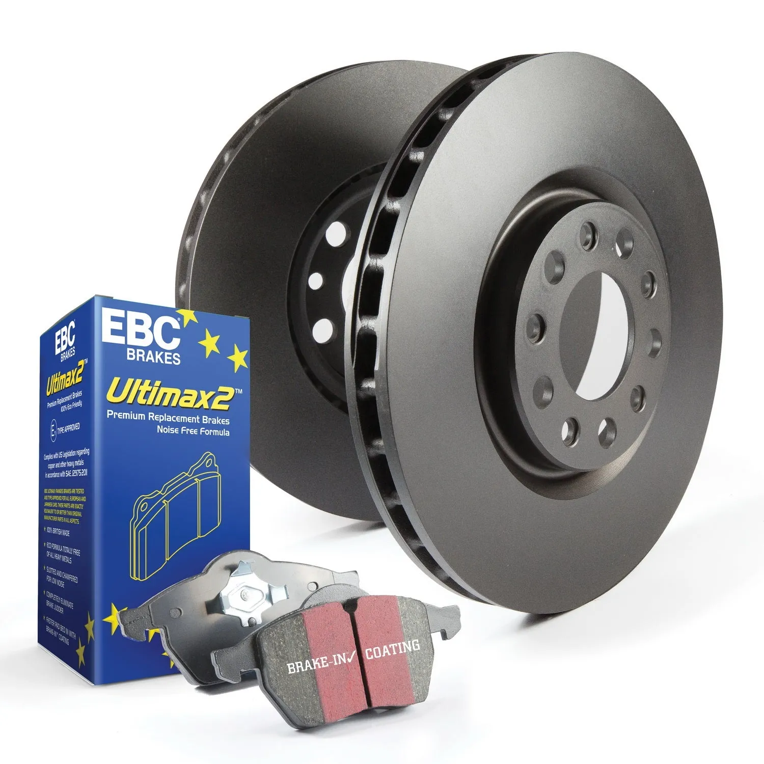 EBC Brakes S1KR1544 S1 Kits Ultimax 2 and RK Directional Rotors