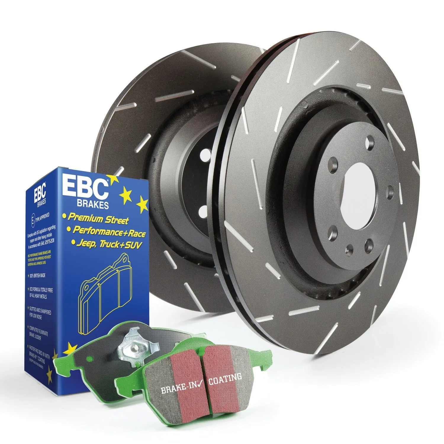 EBC Brakes S2KF1295 S2 Kits Greenstuff 2000 and USR Rotors