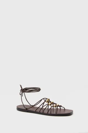 Espresso Nappa Mella Sandals