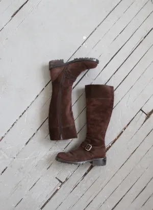 espresso suede boots