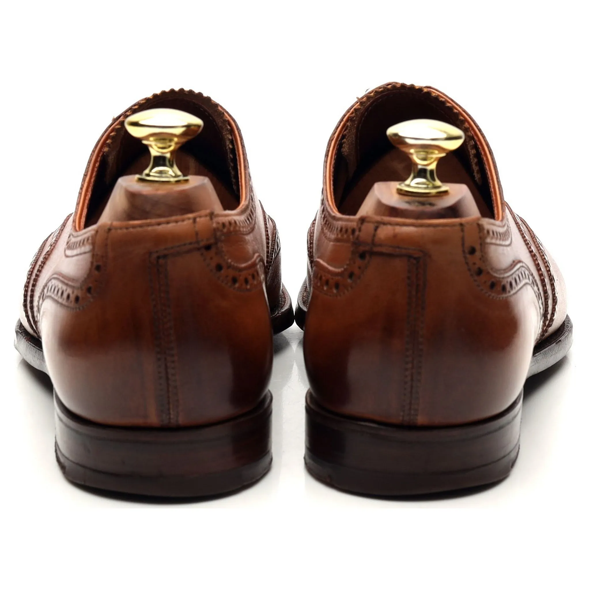 'Fairford' Tan Brown Leather Oxford Brogues UK 7 E