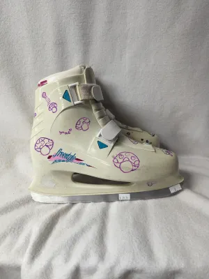 Figure Ice Skates Size 8 Color White Condition Used