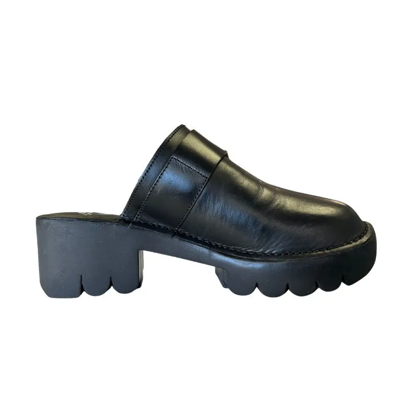 Fly London Bridle Black ENDA510FLY Women's Clogs