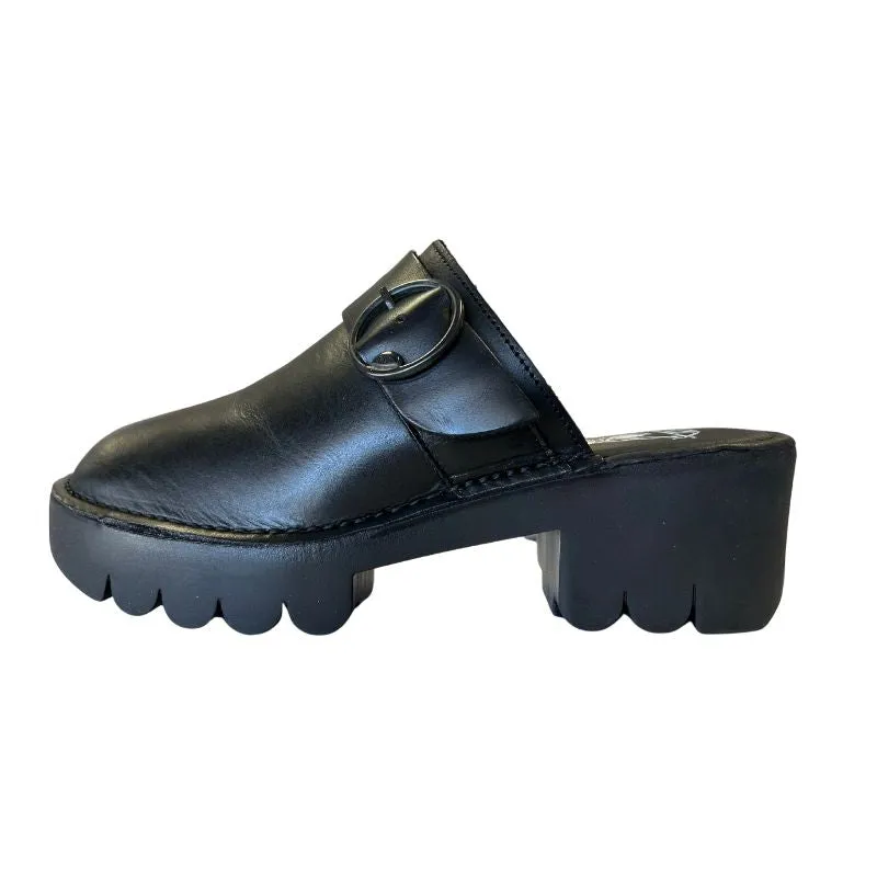 Fly London Bridle Black ENDA510FLY Women's Clogs