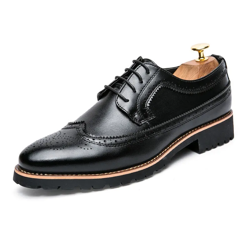 Foreign Brogue Men's Shoes British Carved Brogue Carved Men's Shoes Thick Sole Retro Brogue Men's Shoes AliExpress