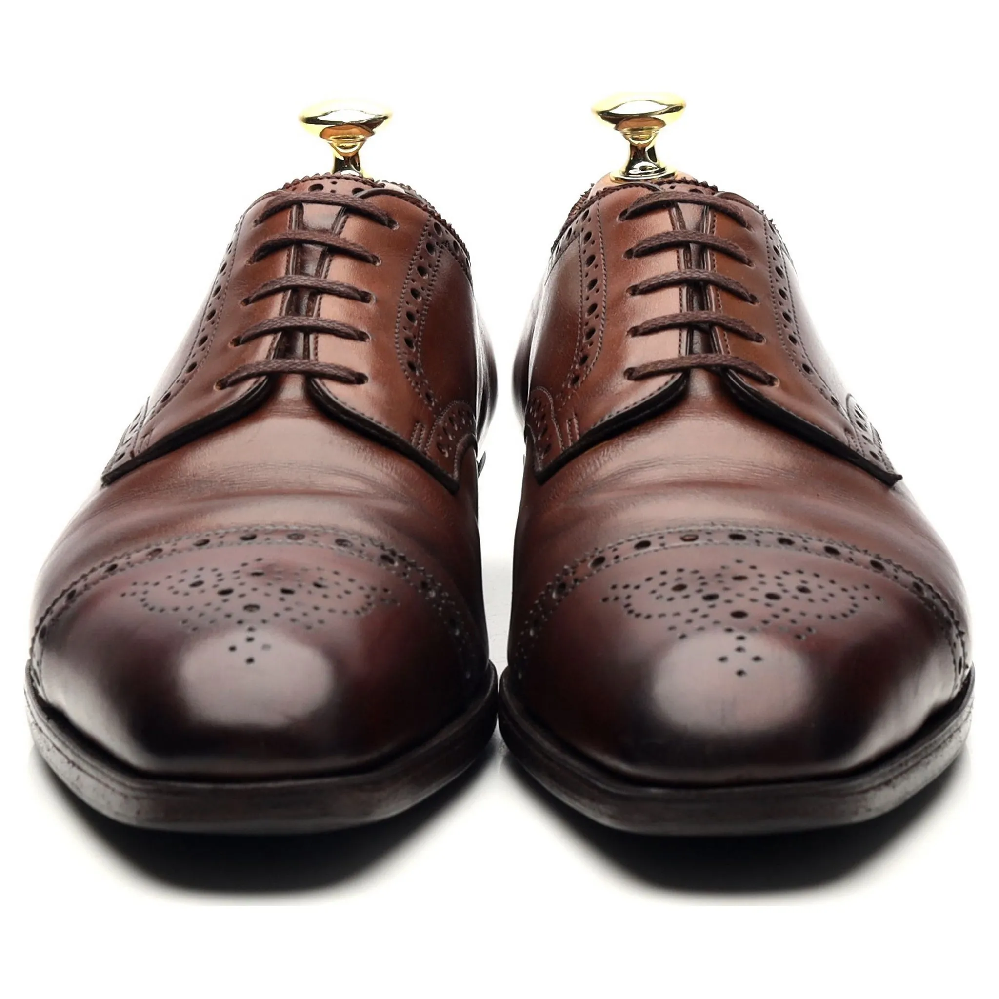 Foster & Son Brown Leather Derby Brogues UK 7.5 E