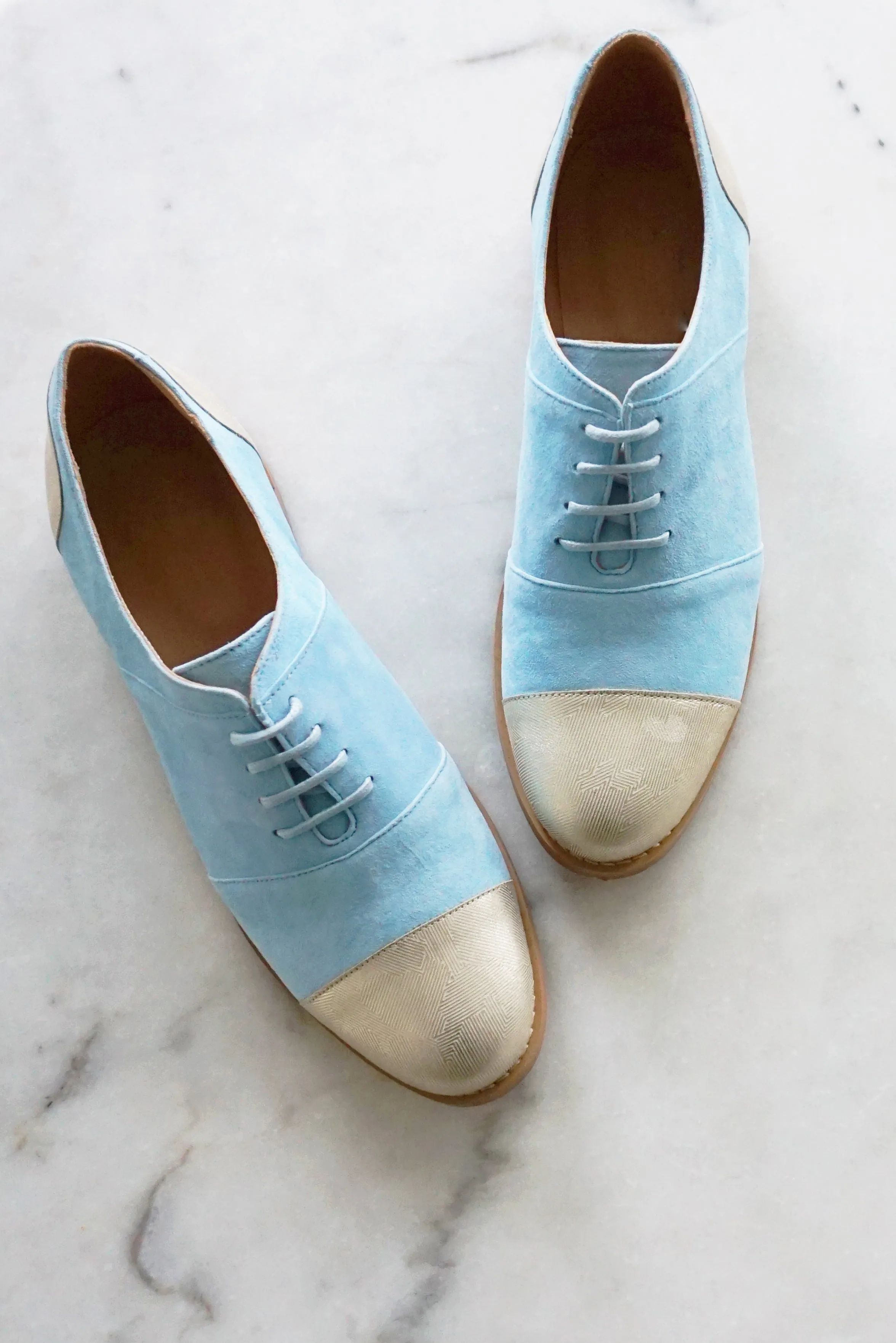 Gigi Blue Brogues