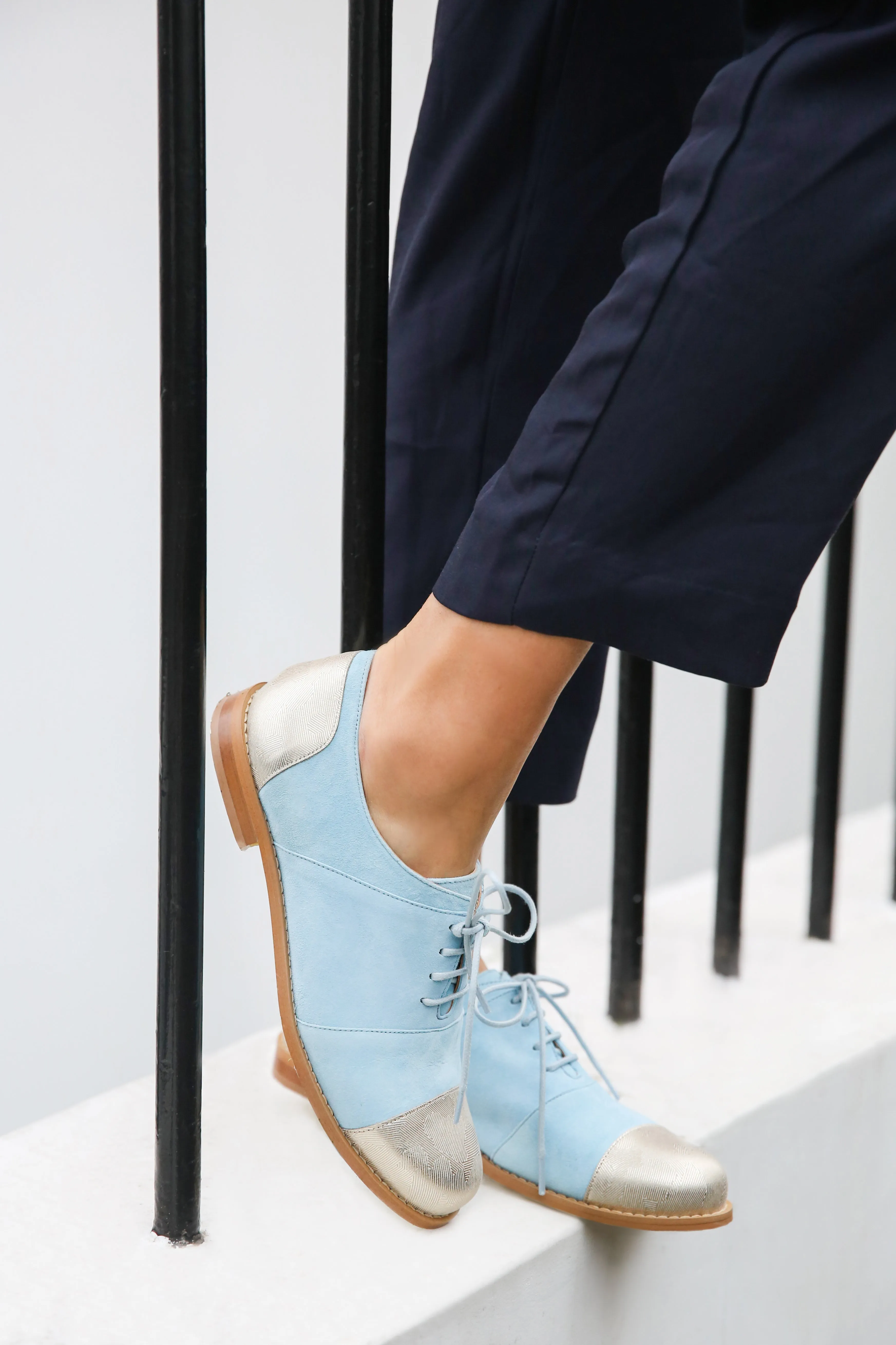 Gigi Blue Brogues