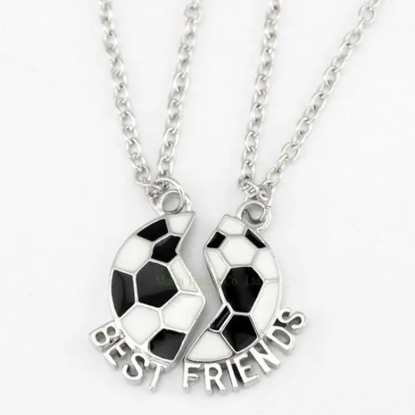 Girls Soccer Friendship Necklace Set