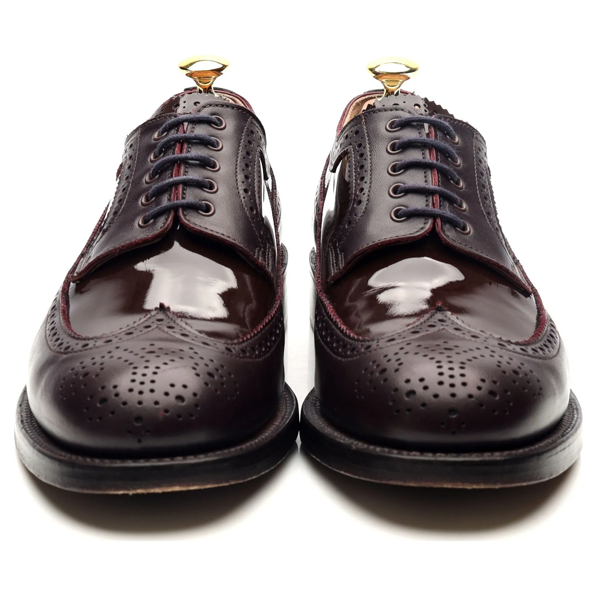 G:Lab Burgundy Leather Derby Brogues UK 8 G