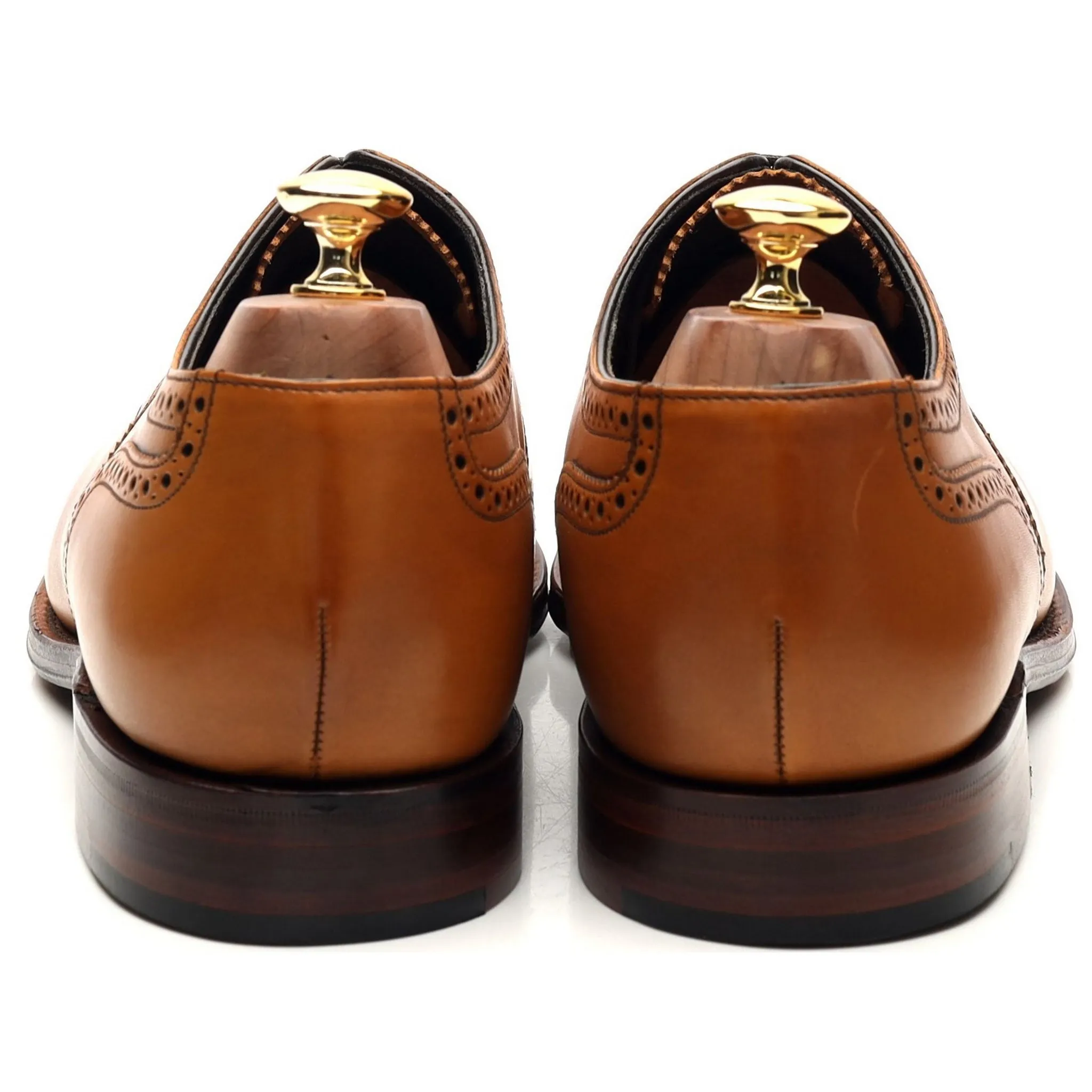 'Hampstead' Tan Brown Leather Oxford Brogues UK 10 F