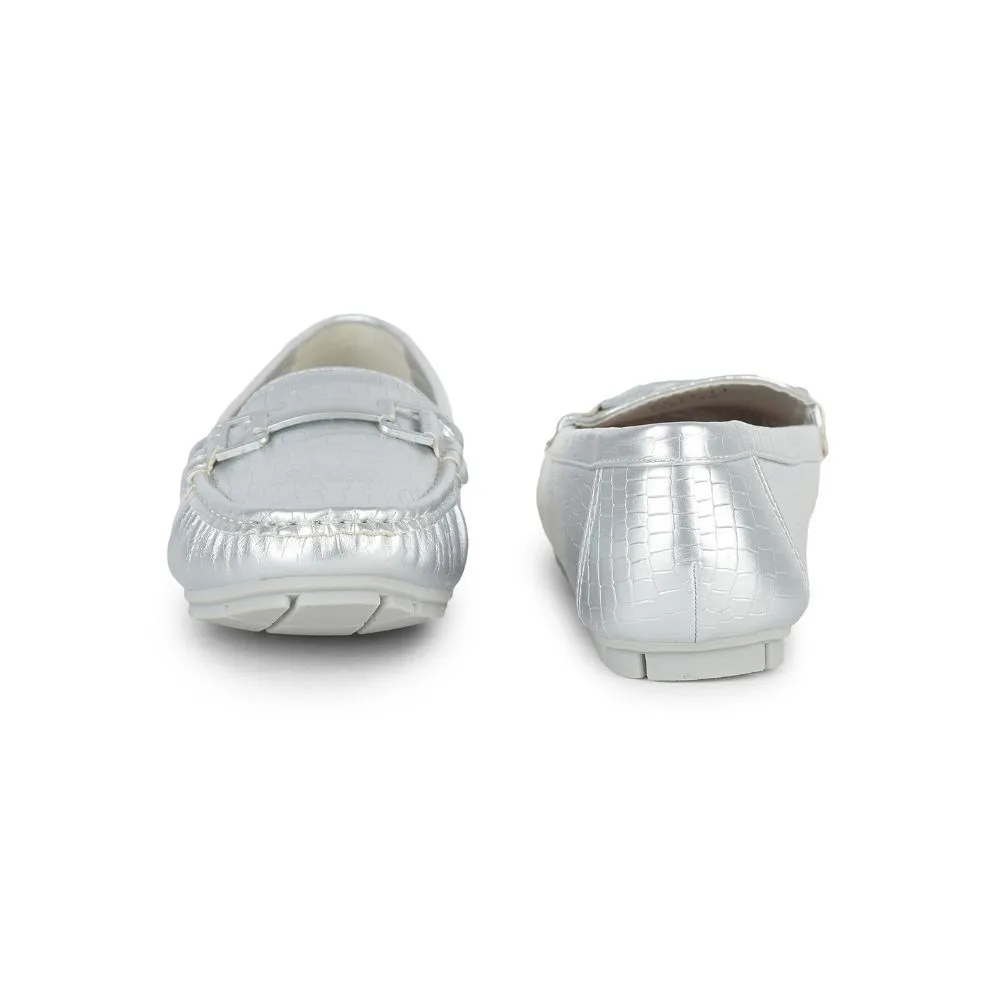 Healers Casual Silver Loafers Shoes For Women GI-YF-14 By Liberty