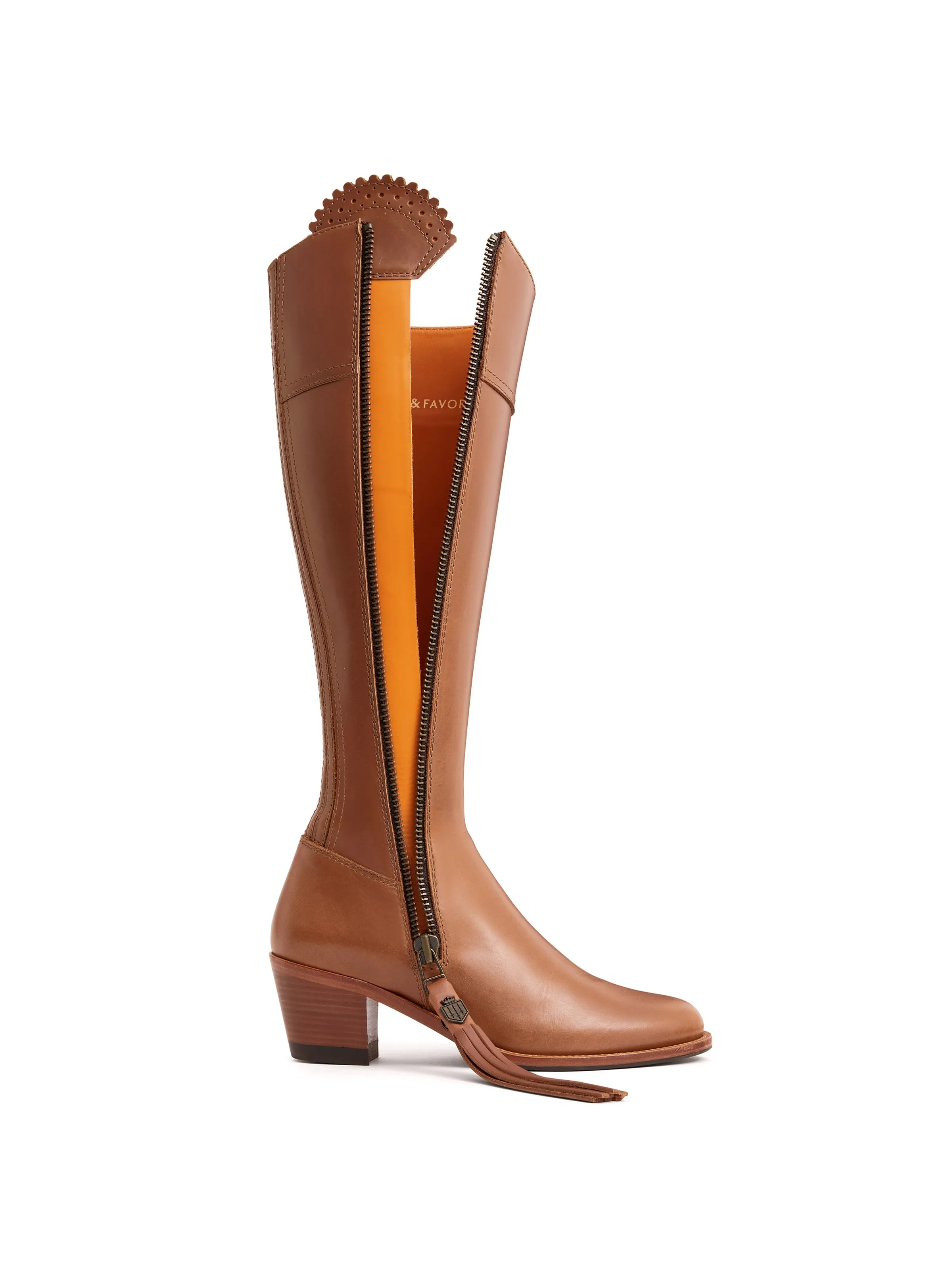 Heeled Regina (Narrow Fit) - Tan Leather