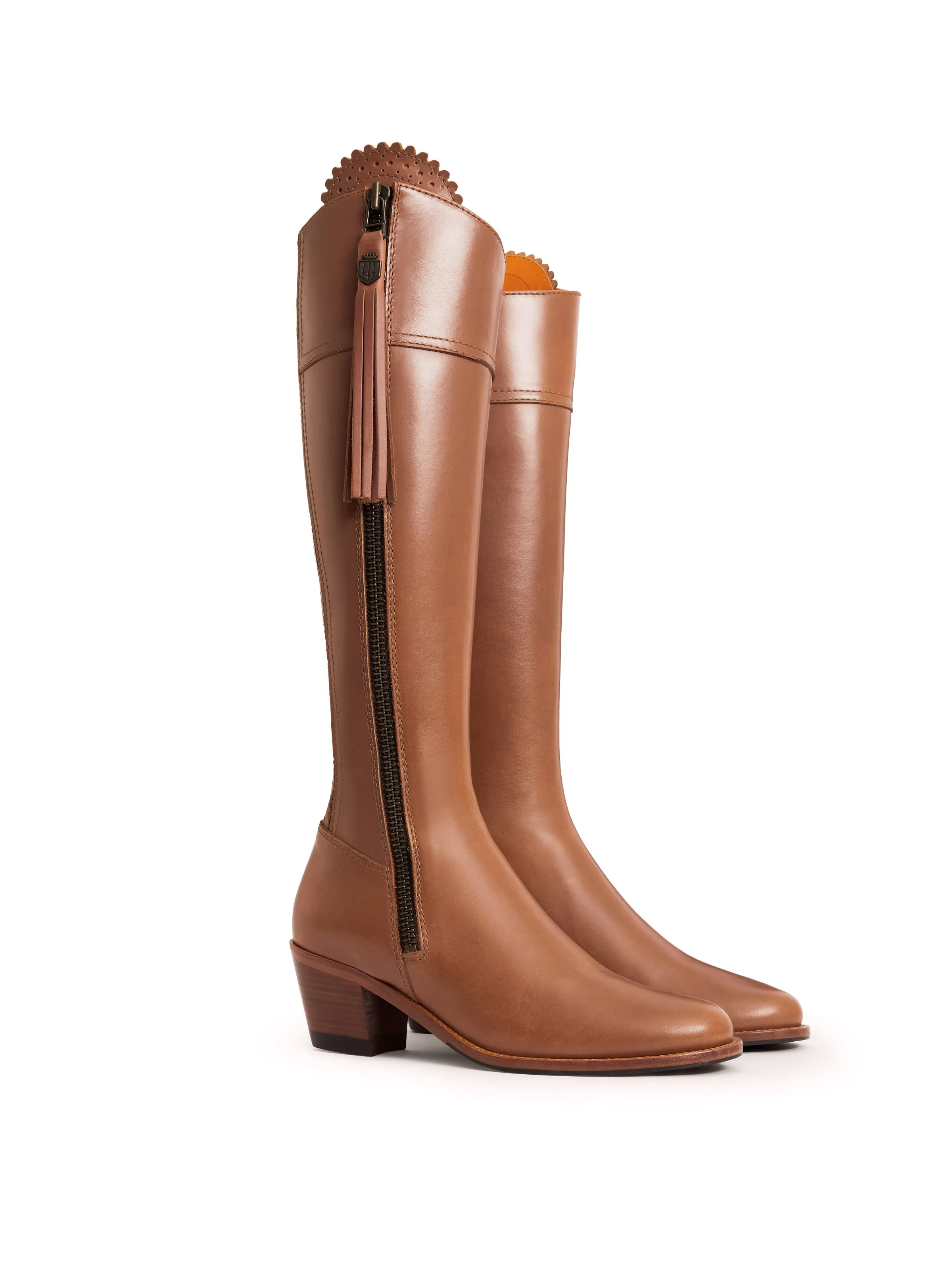 Heeled Regina (Narrow Fit) - Tan Leather