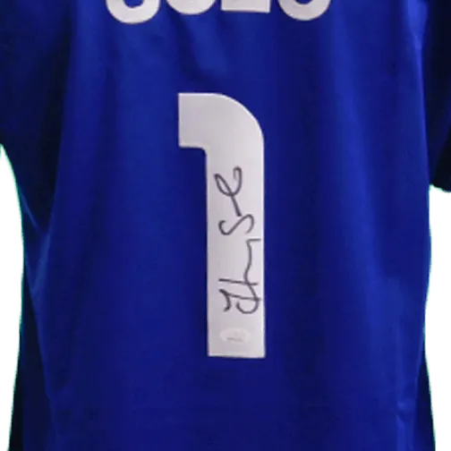 Hope Solo Autographed USA Soccer Jersey Blue (JSA)