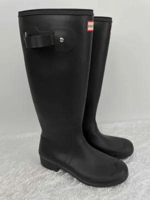 Hunter Women Size 9 Black Rain boots