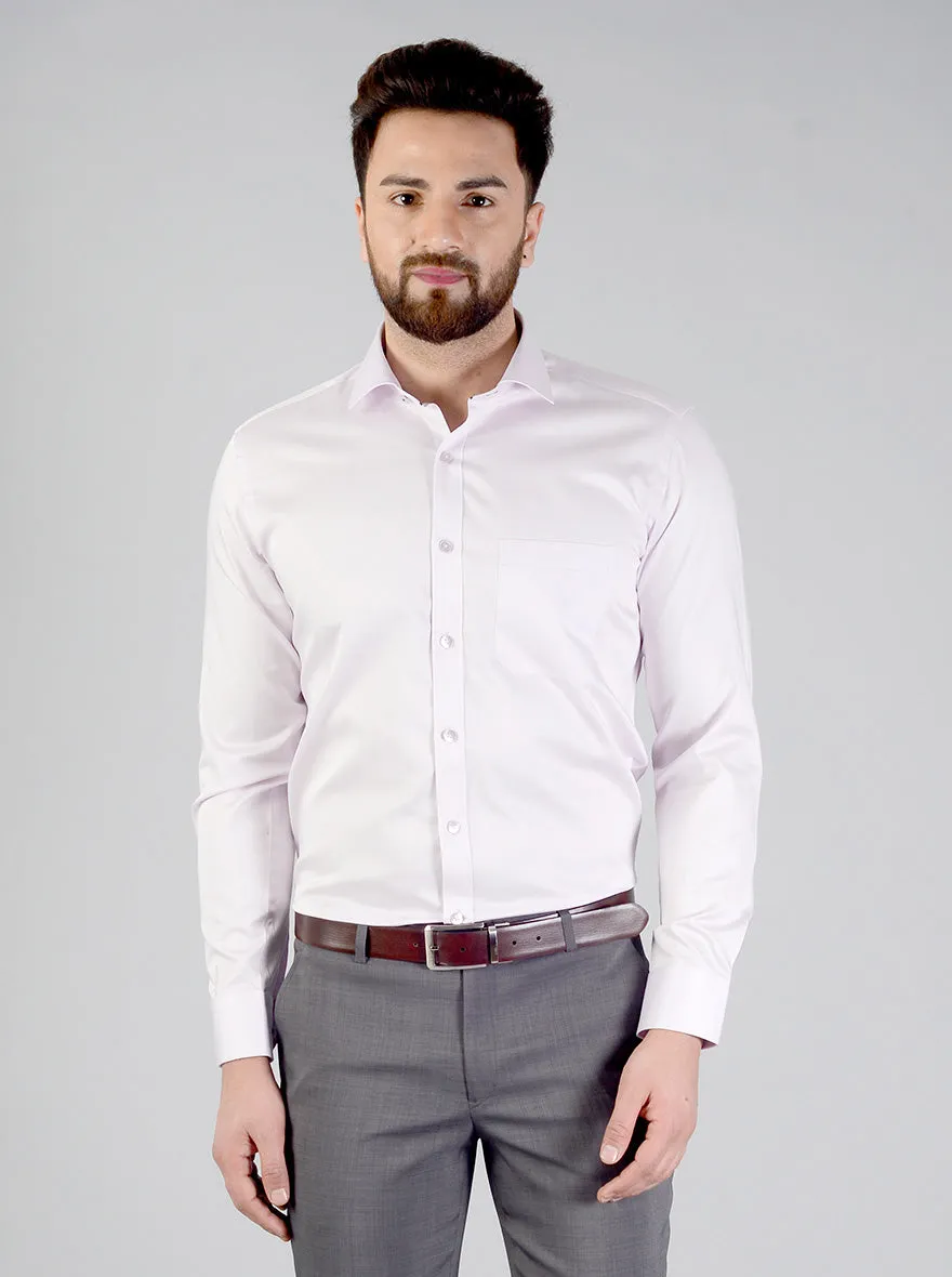 Ice Orchid Purple Solid Slim Fit Evening Wear Shirt | Metal