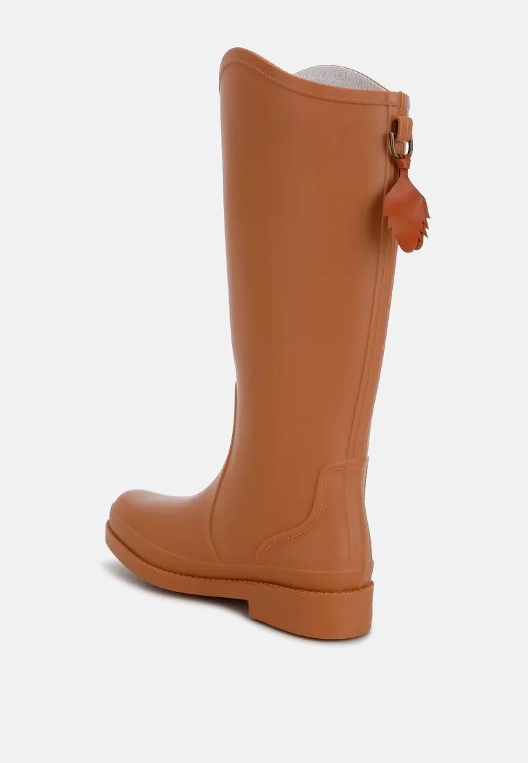 Indiana Charm Detail Calf Boots