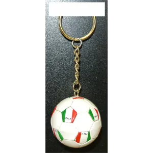 Italia Soccer Ball Metal Key Chain